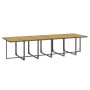 Set de comedor jardín 13 pzas con cojines ratán sintético gris