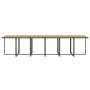 Set de comedor jardín 13 pzas con cojines ratán sintético gris
