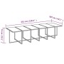 Set de comedor jardín 13 pzas con cojines ratán sintético gris