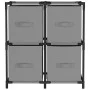 Steel storage cabinet with 4 gray fabric baskets 63x30x71 cm by , Lockers and storage cabinets - Ref: Foro24-337255, Price: 2...