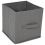 Armario almacenaje de acero con 4 cestas tela gris 63x30x71 cm de , Taquillas y armarios de almacenamiento - Ref: Foro24-3372...