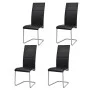 Cantilever dining chairs 4 units black synthetic leather by vidaXL, dining chairs - Ref: Foro24-242290, Price: 218,91 €, Disc...