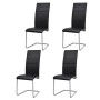 Freischwinger Esszimmerstühle 4 Einheiten Kunstleder schwarz von vidaXL, Essstühle - Ref: Foro24-242290, Preis: 231,49 €, Rab...