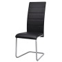 Freischwinger Esszimmerstühle 4 Einheiten Kunstleder schwarz von vidaXL, Essstühle - Ref: Foro24-242290, Preis: 231,49 €, Rab...