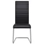 Cantilever dining chairs 4 units black synthetic leather by vidaXL, dining chairs - Ref: Foro24-242290, Price: 218,91 €, Disc...