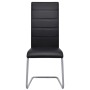 Freischwinger Esszimmerstühle 4 Einheiten Kunstleder schwarz von vidaXL, Essstühle - Ref: Foro24-242290, Preis: 231,49 €, Rab...