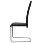 Sillas de comedor voladizas 4 unidades cuero sintético negro de vidaXL, Sillas de comedor - Ref: Foro24-242290, Precio: 231,4...