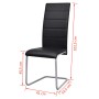 Sillas de comedor voladizas 4 unidades cuero sintético negro de vidaXL, Sillas de comedor - Ref: Foro24-242290, Precio: 231,4...