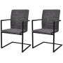 Freischwinger Esszimmerstühle 2 Einheiten Kunstleder grau von vidaXL, Essstühle - Ref: Foro24-242286, Preis: 180,14 €, Rabatt: %