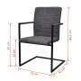 Cantilever dining chairs 2 units synthetic leather gray by vidaXL, dining chairs - Ref: Foro24-242286, Price: 180,14 €, Disco...