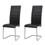 Sillas voladizas de comedor 2 unidades cuero sintético negro de vidaXL, Sillas de comedor - Ref: Foro24-242289, Precio: 118,0...