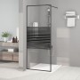 Mampara de ducha vidrio ESG transparente negro 80x195 cm de , Paredes y mamparas de ducha - Ref: Foro24-152145, Precio: 145,6...