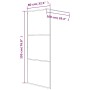 Duschwand aus schwarzem, transparentem ESG-Glas, 80 x 195 cm von , Duschwände und Duschwände - Ref: Foro24-152145, Preis: 151...