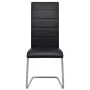 Sillas voladizas de comedor 2 unidades cuero sintético negro de vidaXL, Sillas de comedor - Ref: Foro24-242289, Precio: 118,0...