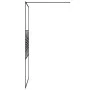 Mampara de ducha vidrio ESG transparente negro 100x195 cm de , Paredes y mamparas de ducha - Ref: Foro24-152147, Precio: 180,...