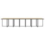 Set comedor de jardín con cojines 15 pzas ratán sintético gris