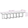 Set comedor de jardín con cojines 15 pzas ratán sintético gris