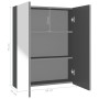 Anthrazitgrauer MDF-Badezimmerspiegelschrank 60x15x75 cm von , Badezimmerwaschtische - Ref: Foro24-331529, Preis: 142,03 €, R...