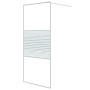 Transparent white ESG glass shower screen 90x195 cm by , Shower walls and screens - Ref: Foro24-152151, Price: 153,25 €, Disc...