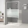Mampara de ducha vidrio ESG transparente blanco 115x195 cm de , Paredes y mamparas de ducha - Ref: Foro24-152153, Precio: 165...