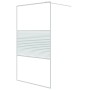 Transparent white ESG glass shower screen 115x195 cm by , Shower walls and screens - Ref: Foro24-152153, Price: 168,15 €, Dis...