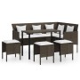 L-shaped sofa set 5 pieces with brown synthetic rattan cushions by , Garden sets - Ref: Foro24-318577, Price: 339,32 €, Disco...