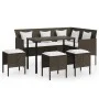 L-shaped sofa set 5 pieces with brown synthetic rattan cushions by , Garden sets - Ref: Foro24-318577, Price: 312,91 €, Disco...