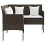 L-shaped sofa set 5 pieces with brown synthetic rattan cushions by , Garden sets - Ref: Foro24-318577, Price: 339,32 €, Disco...