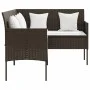 L-shaped sofa set 5 pieces with brown synthetic rattan cushions by , Garden sets - Ref: Foro24-318577, Price: 312,91 €, Disco...