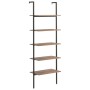 Schrägregal 5 Böden dunkelbraun schwarz 64x35x185 cm von , Bücherregale und Regale - Ref: Foro24-336386, Preis: 123,54 €, Rab...