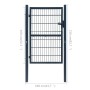 Individual 2D fence gate anthracite gray 106x210 cm by vidaXL, garden gates - Ref: Foro24-141744, Price: 198,48 €, Discount: %