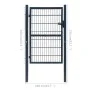 Individual 2D fence gate anthracite gray 106x210 cm by vidaXL, garden gates - Ref: Foro24-141744, Price: 195,02 €, Discount: %