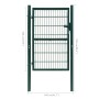 Green individual 2D fence gate 106x230 cm by vidaXL, garden gates - Ref: Foro24-141752, Price: 213,53 €, Discount: %