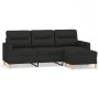 3-Sitzer-Sofa mit schwarzem Stoffhocker 180 cm von , Sofas - Ref: Foro24-3201077, Preis: 350,32 €, Rabatt: %