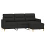 3-Sitzer-Sofa mit schwarzem Stoffhocker 180 cm von , Sofas - Ref: Foro24-3201077, Preis: 350,32 €, Rabatt: %