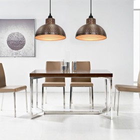 Semi-spherical ceiling lamps, 2 units, copper color. by vidaXL, Lamps - Ref: Foro24-242556, Price: 66,76 €, Discount: %