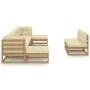 Garden furniture set 9 pcs honey brown pine wood cushions by , Garden sets - Ref: Foro24-3077137, Price: 868,54 €, Discount: %