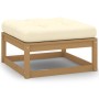 Set de muebles de jardín 9 pzs cojines madera pino marrón miel de , Conjuntos de jardín - Ref: Foro24-3077137, Precio: 880,44...