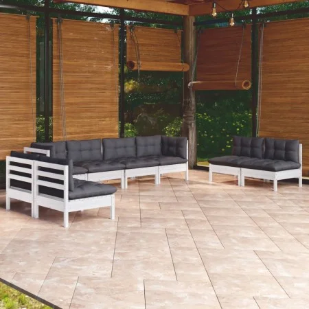 Garden furniture 8 pieces with solid pine wood cushions by , Garden sets - Ref: Foro24-3096233, Price: 640,82 €, Discount: %