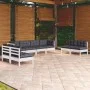 Garden furniture 8 pieces with solid pine wood cushions by , Garden sets - Ref: Foro24-3096233, Price: 640,82 €, Discount: %