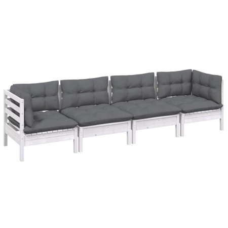 4-piece garden furniture set with solid pine wood cushions by , Garden sets - Ref: Foro24-3096149, Price: 345,49 €, Discount: %
