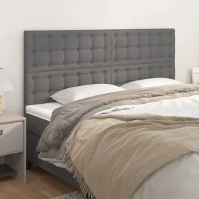 Headboards 4 units of gray synthetic leather 80x5x78/88 cm by , Headboards and footboards - Ref: Foro24-3116432, Price: 111,0...