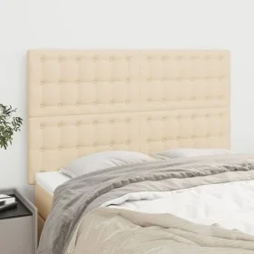 Headboards 4 units cream-colored fabric 72x5x78/88 cm by , Headboards and footboards - Ref: Foro24-3116769, Price: 106,50 €, ...