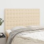 Headboards 4 units cream-colored fabric 72x5x78/88 cm by , Headboards and footboards - Ref: Foro24-3116769, Price: 126,30 €, ...