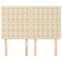 Headboards 4 units cream-colored fabric 72x5x78/88 cm by , Headboards and footboards - Ref: Foro24-3116769, Price: 126,30 €, ...