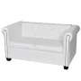 Chesterfield 2-Sitzer-Sofa aus weißem Kunstleder von vidaXL, Sofas - Ref: Foro24-242371, Preis: 365,52 €, Rabatt: %