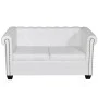 Chesterfield 2-Sitzer-Sofa aus weißem Kunstleder von vidaXL, Sofas - Ref: Foro24-242371, Preis: 365,52 €, Rabatt: %