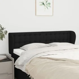 Kopfteil aus schwarzem Stoff, 147 x 23 x 78/88 cm von , Kopf- und Fußteile - Ref: Foro24-3117578, Preis: 74,66 €, Rabatt: %