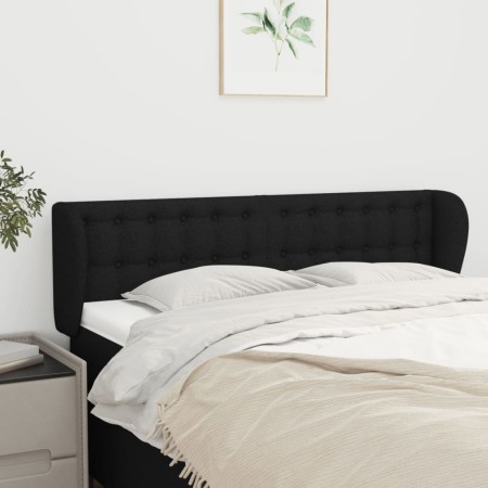 Kopfteil aus schwarzem Stoff, 147 x 23 x 78/88 cm von , Kopf- und Fußteile - Ref: Foro24-3117578, Preis: 76,53 €, Rabatt: %