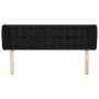 Cabecero de tela negro 147x23x78/88 cm de , Cabeceros y pies de cama - Ref: Foro24-3117578, Precio: 74,78 €, Descuento: %